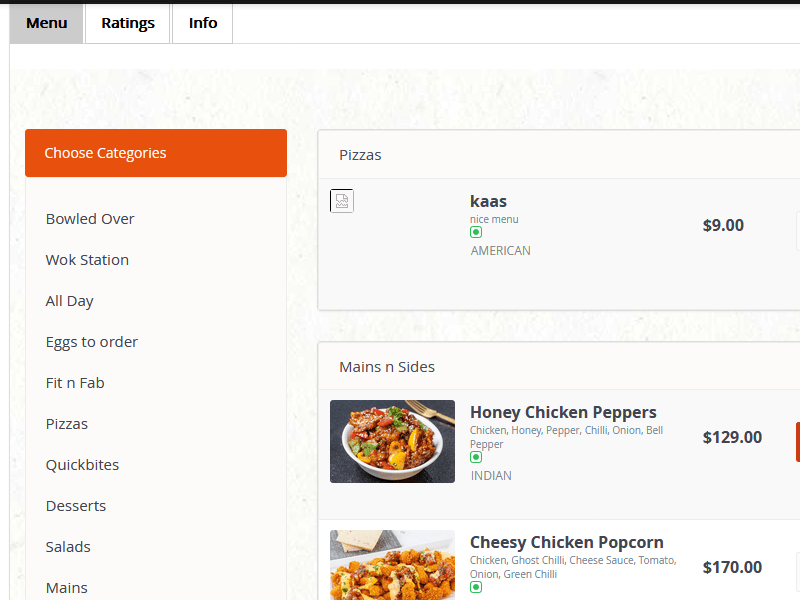 online food delivery system